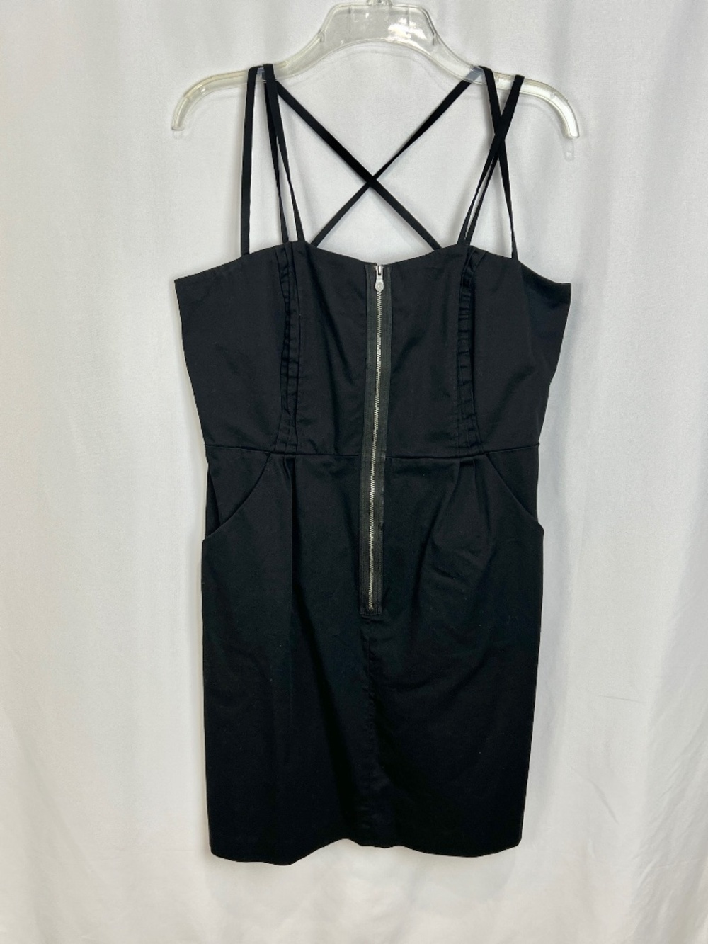 Nicole by Nicole Miller Black Dress Straps with Pockets Size 16